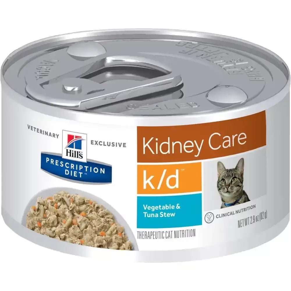 Hill's Science Plan - Hill'S Prescription Diet K/D Spezzatino Con Tonno E Verdure Per Gatti Adulti Multipack 24X82Gr - Animalmania Store