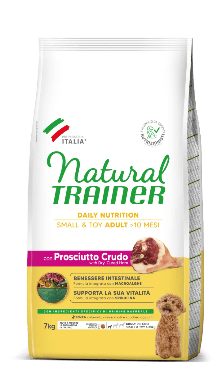Natural Trainer - Natural Trainer - Daily 7Kg Small And Toy Adult Con Prosciutto Crudo R/P - Animalmania Store