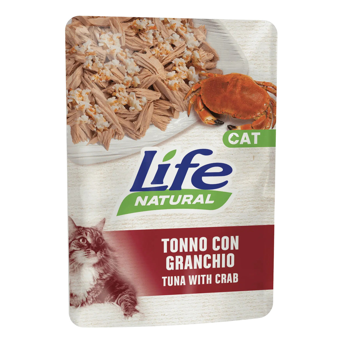 Life Cat Busta 70G Umido Gatto Tonno Con Granchio