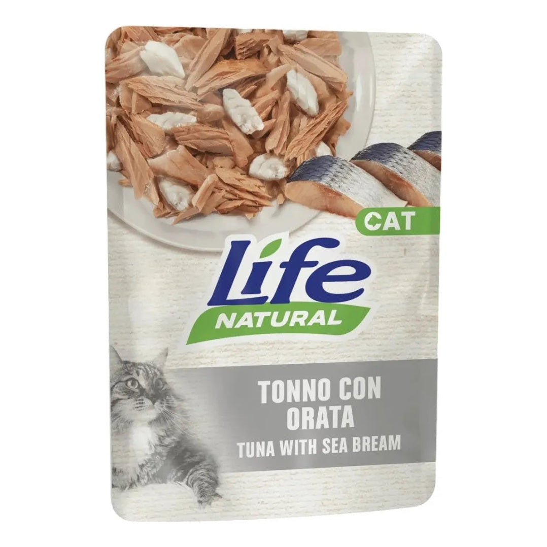 Life Cat Busta 70G Umido Gatto Tonno Con Orata