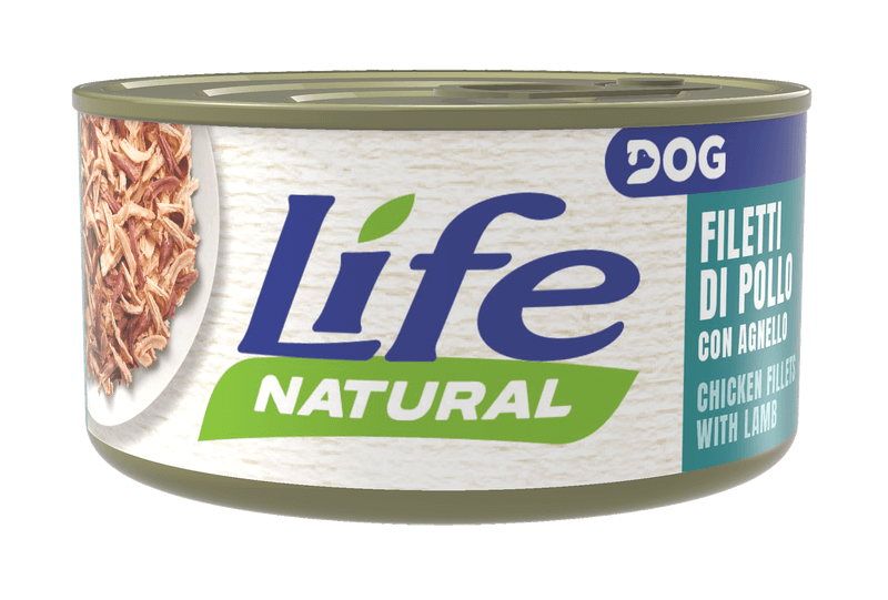 Life Dog umido per cani lattina 90 g gusto Pollo con Agnello