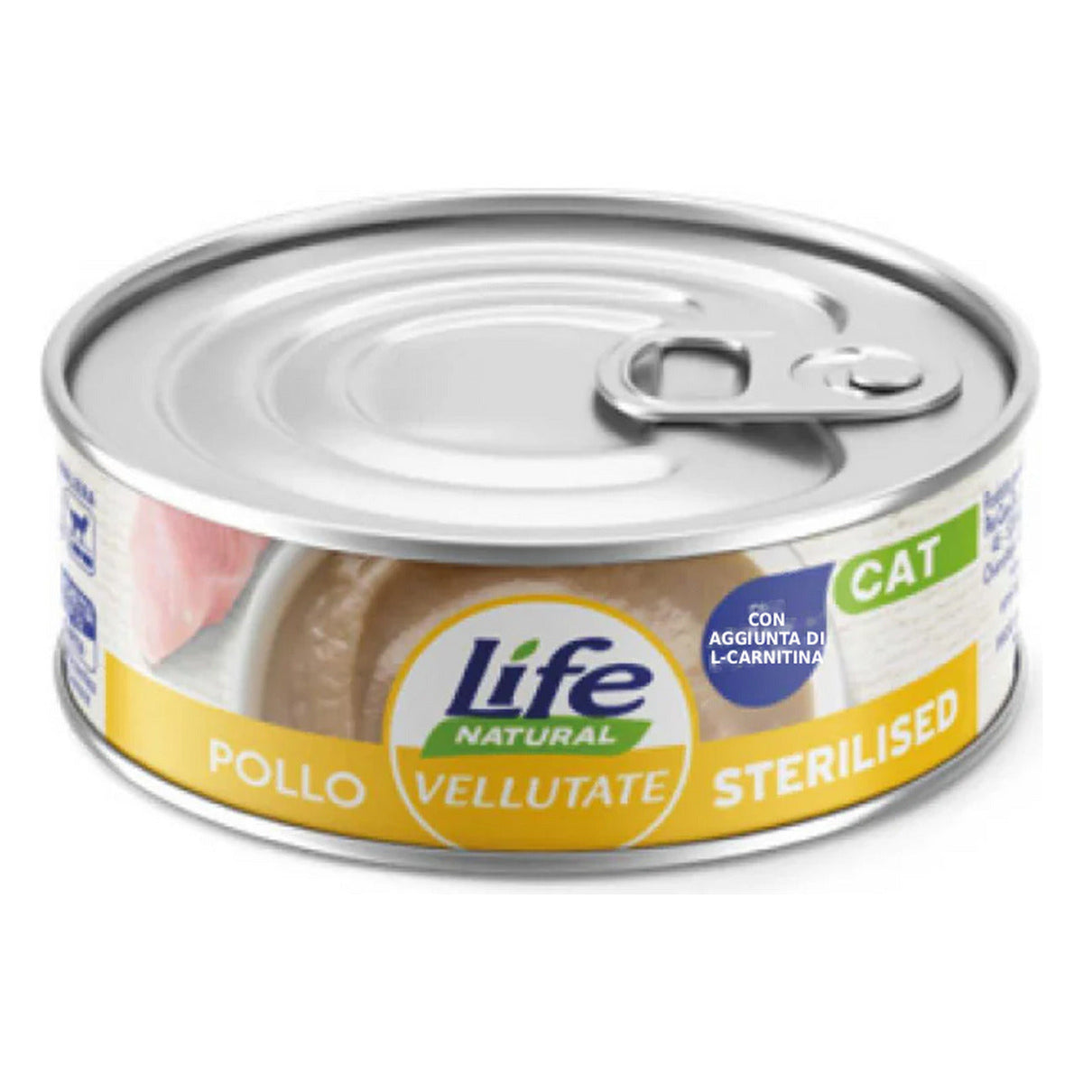 Life Natural Le Vellutate Gatto 70 g - Umido in Lattina - Sterilised Pollo