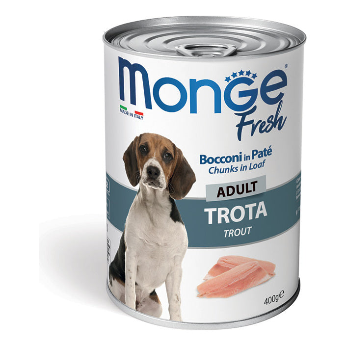 Monge Fresh Cibo Per Cani Tutte Le Taglie 400Gr Trota
