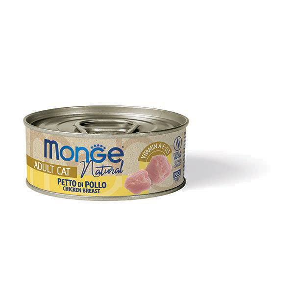 Monge Natural Gatto Umido 80 g in Lattina Petto Di Pollo