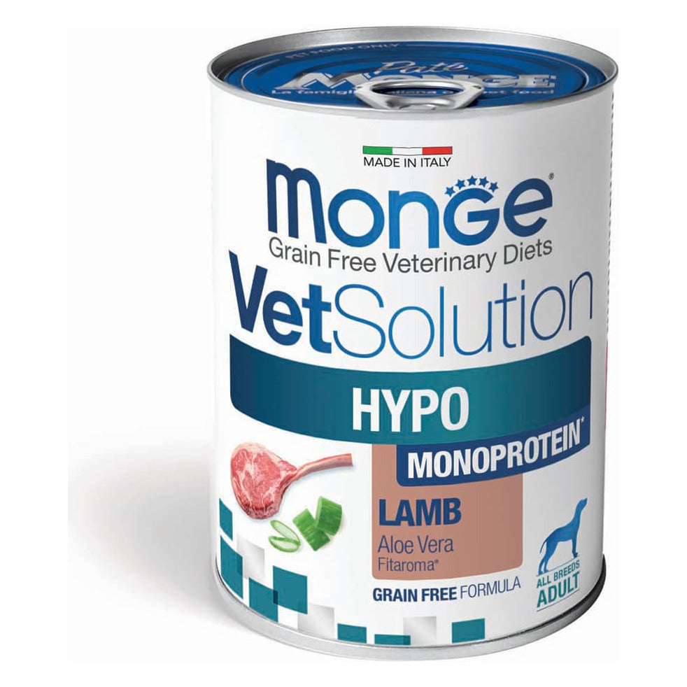 Monge VetSolution Hypo Monoprotein Cane Adult Umido 400 g - Agnello