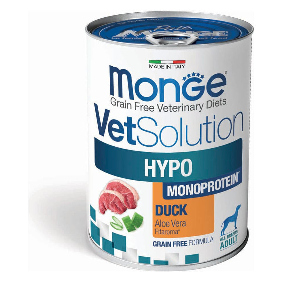 Monge VetSolution Hypo Monoprotein Cane Adult Umido 400 g - Anatra