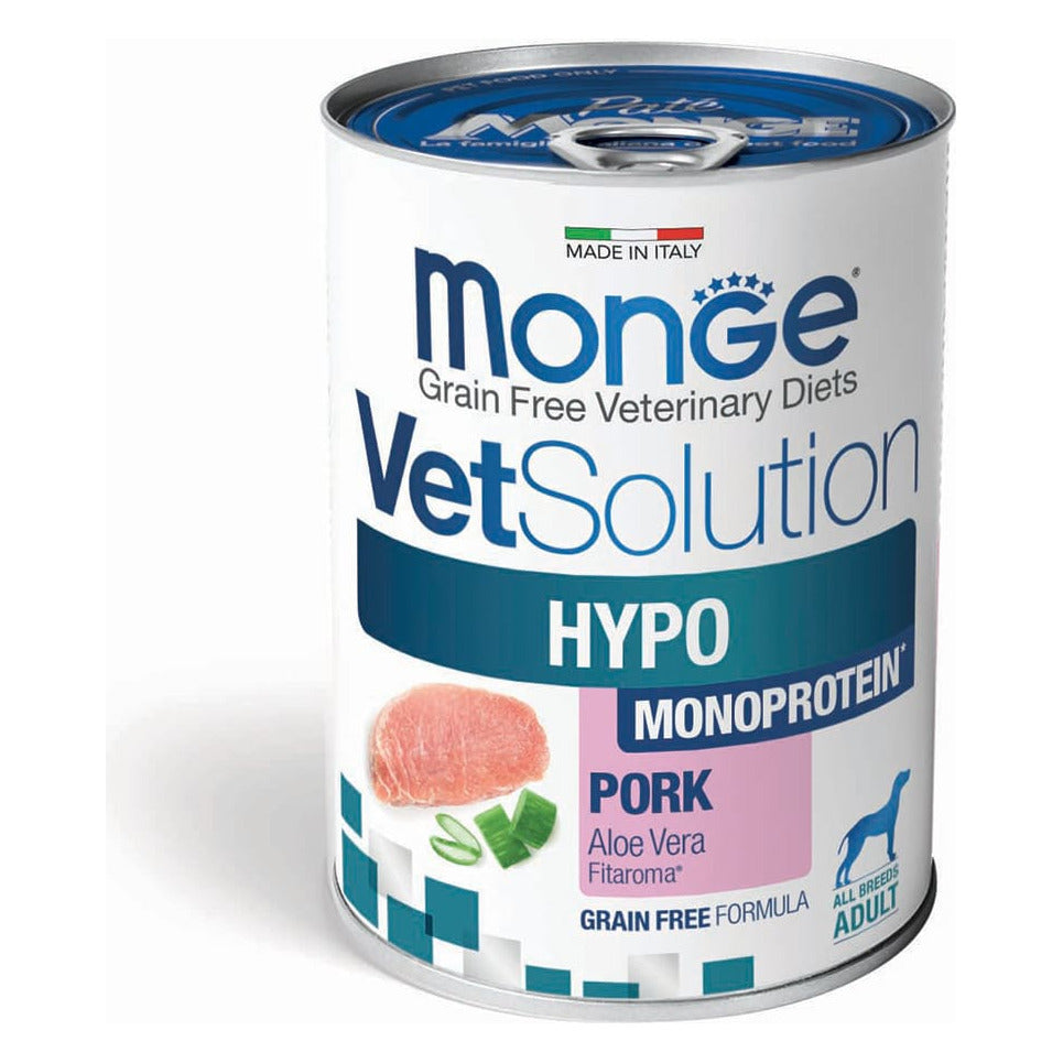 Monge VetSolution Hypo Monoprotein Cane Adult Umido 400 g - Maiale