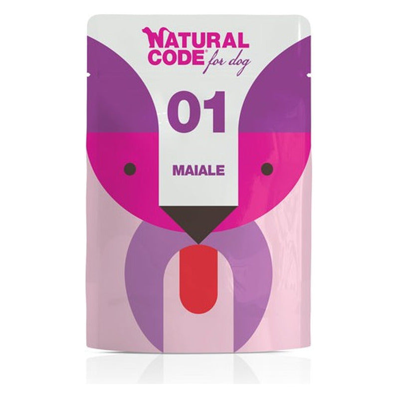 Natural Code Dog Busta 300 g - Umido per Cani - P01 Maiale