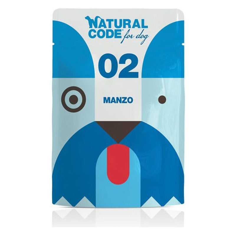 Natural Code Dog Busta 300 g - Umido per Cani - P02 Manzo