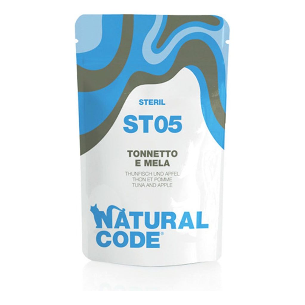 Natural Code Sterilized Buste 70 g per Gatti Tonnetto E Mela