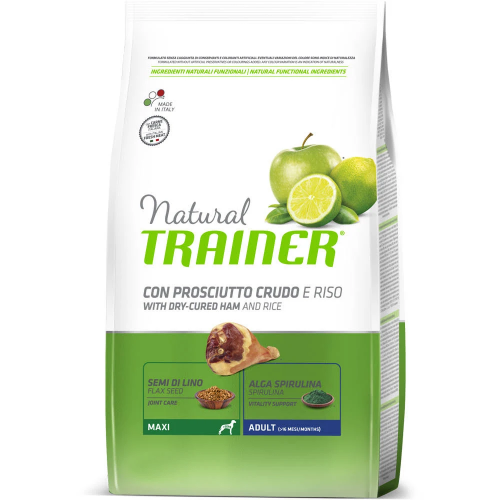 Natural Trainer Maxi Adult Prosciutto Crudo 12 kg