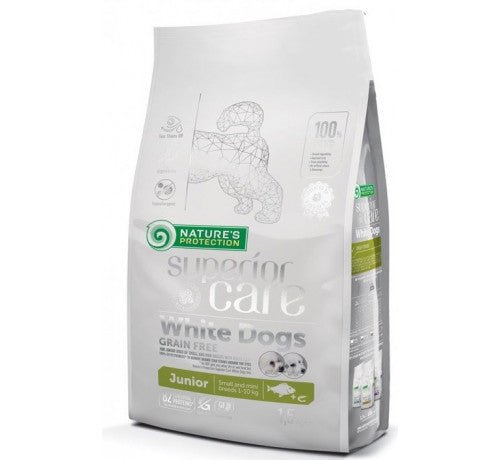 Nature's Protection - Nature’S Protection Superior Care White Dogs Grain Free Per Cani Junior Mini Con Pesce Bianco 1.5kg - Animalmania Store