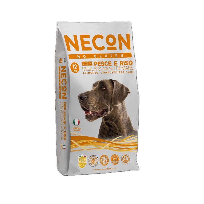 Necon Pet Food - Necon No Gluten Pesce E Riso Delicato Menù Di Mare - Animalmania Store