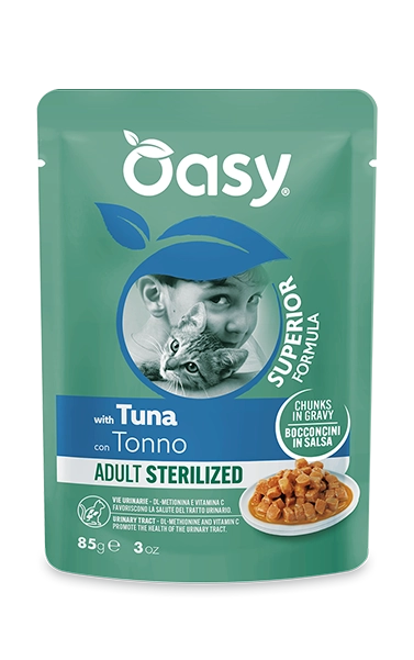 Oasy Cat Adult Busta Sterilized Bocconcini In Salsa 85G Tonno