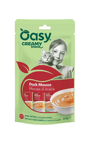 Oasy Gatto Snack Creamy Mousse Cf. (4X15) Gr Anatra