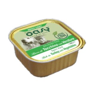 Oasy - Oasy Dog Adult Light In Fat Tasty Patè - Tacchino Con Verdure 150G - Animalmania Store