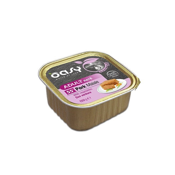 Oasy Cane Grain Free Adult Umido 150 g Maiale Con Verdure