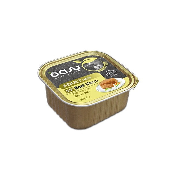 Oasy Cane Grain Free Adult Umido 150 g Manzo Con Verdure