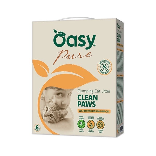 Oasy Lettiera Minerale Pure Clean Paws 6 l