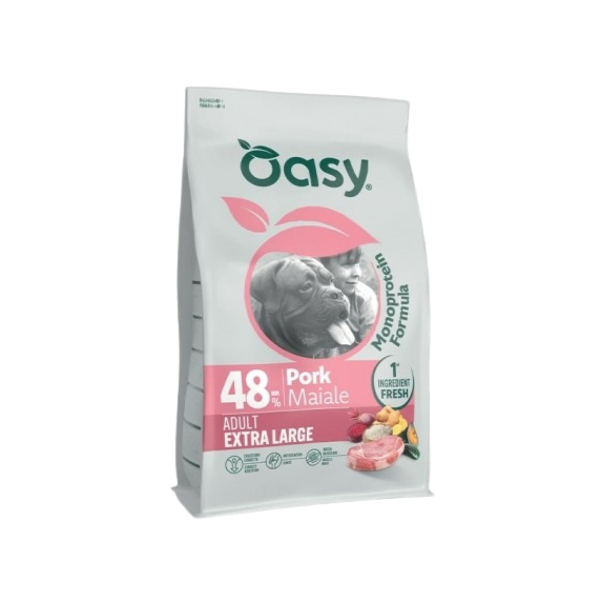 Oasy Cane Monoproteico Adult Extra Large Maiale 10 kg