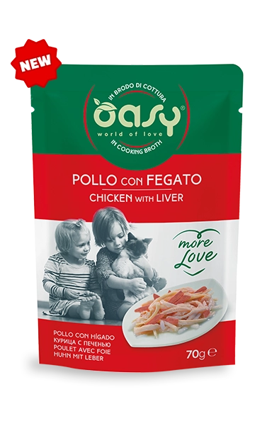 Oasy Cat More Love Busta 70G Pollo Con Fegato