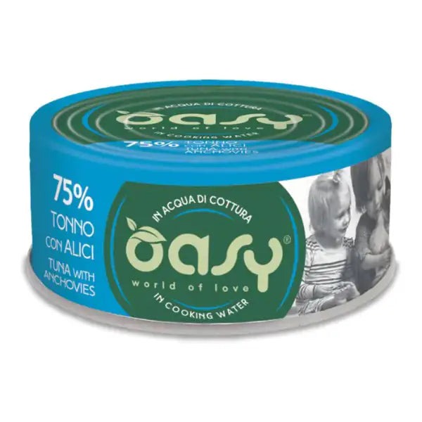 Oasy Gatto More Love Adult Lattina 70 g Tonno Con Alici Indopacifiche