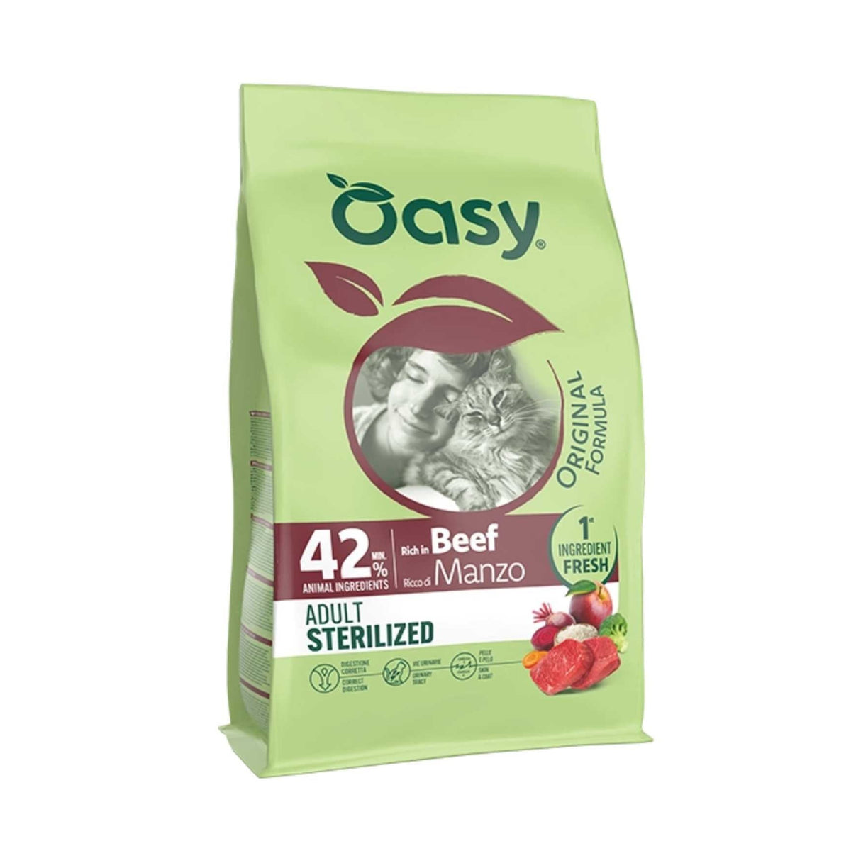Oasy Gatto Original Adult Sterilized Manzo 1,5 kg