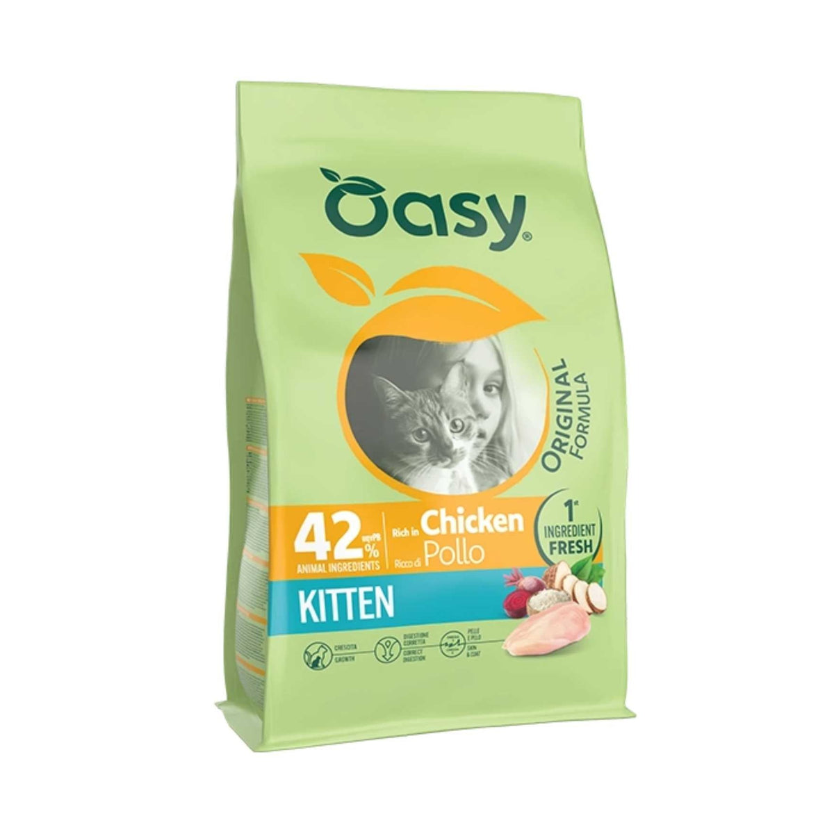 Oasy Gatto Original Kitten Pollo 1,5 kg