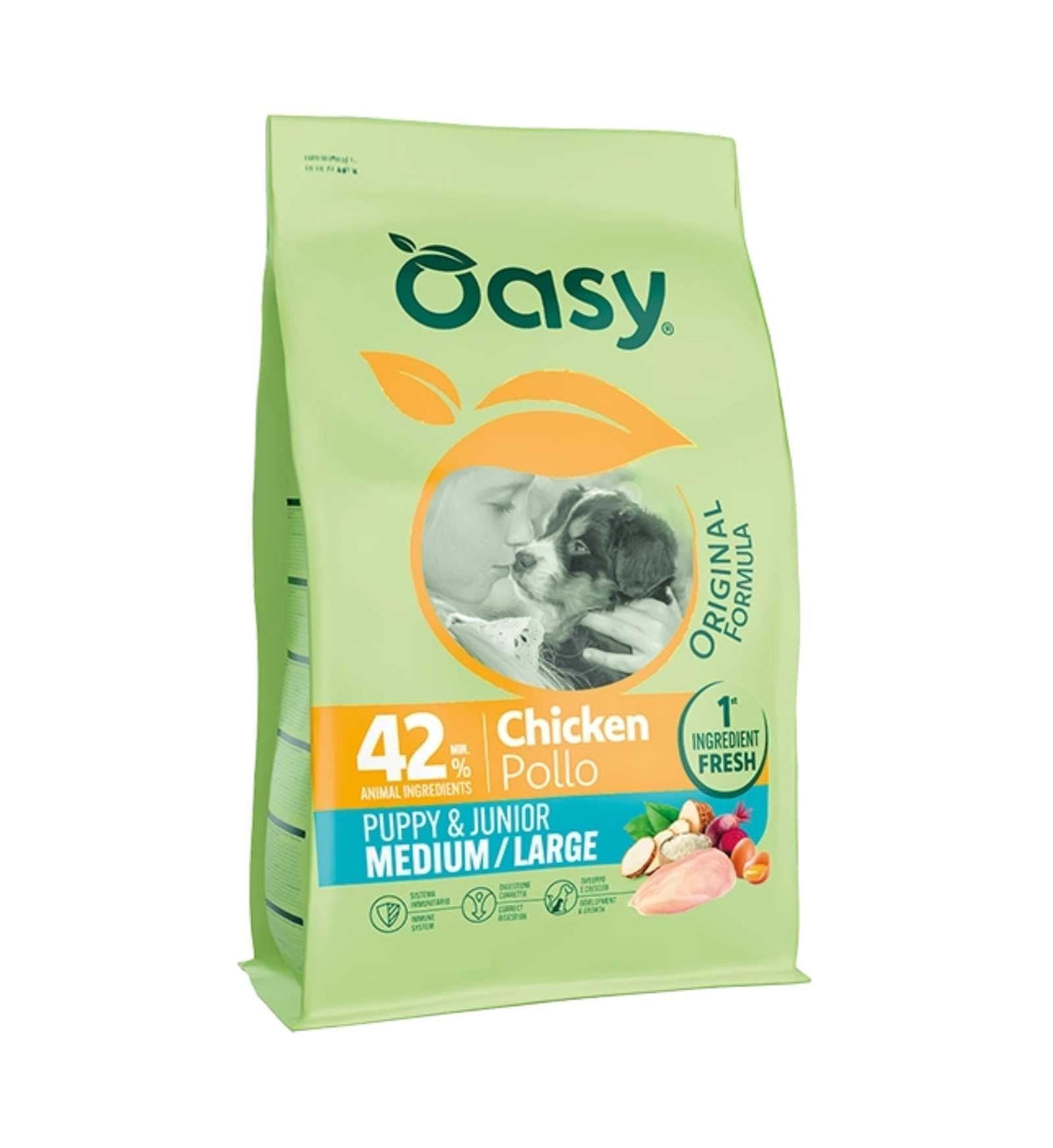 Oasy Original Formula Puppy & Junior Medium/Large Pollo 10 kg