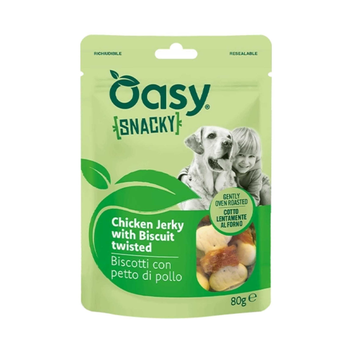 Oasy Cane Snacky 80 g Biscotti Con Petto Di Pollo