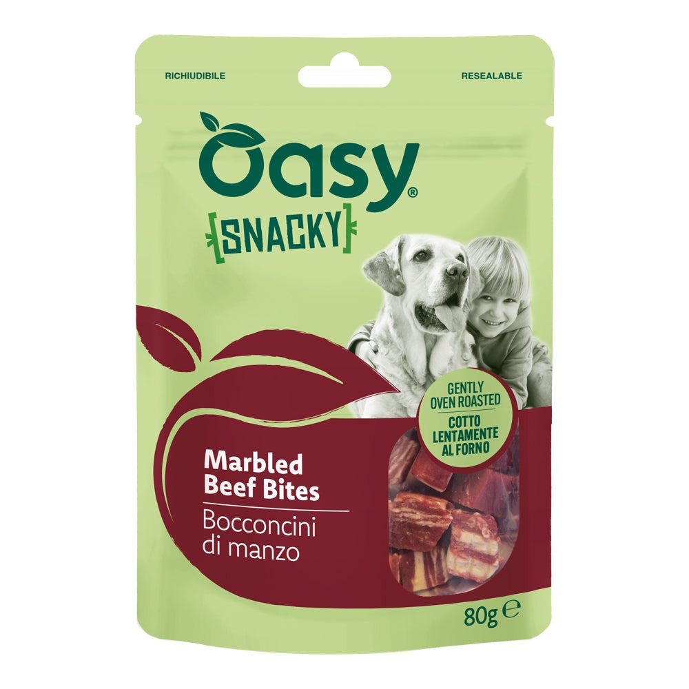 Oasy Cane Snacky 80 g Bocconcini Di Manzo