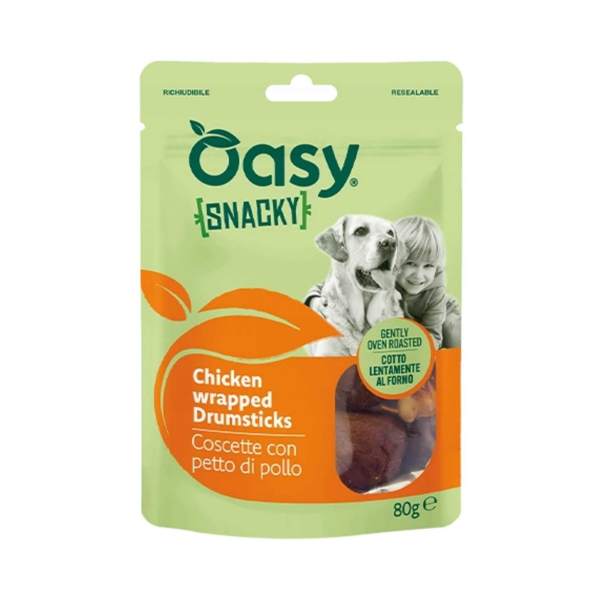 Oasy Cane Snacky 80 g Coscette Con Petto Di Pollo