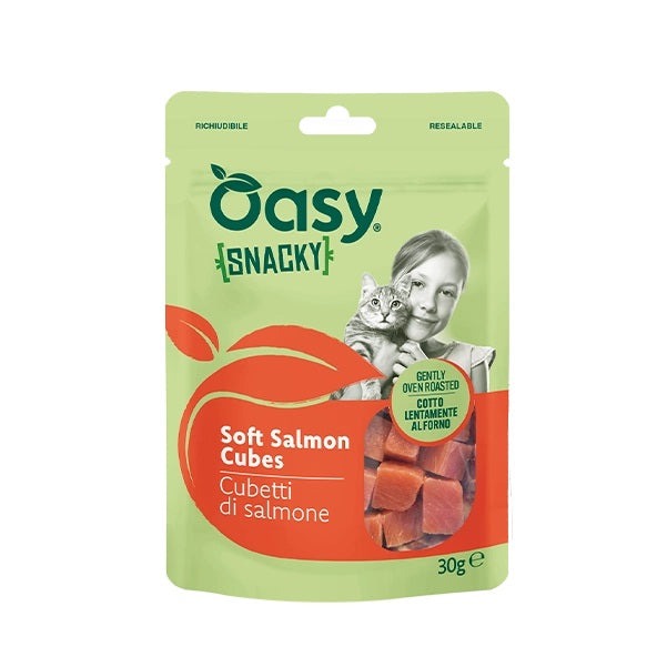 Oasy Gatto Snacky 30 g Cubetti Di Salmone