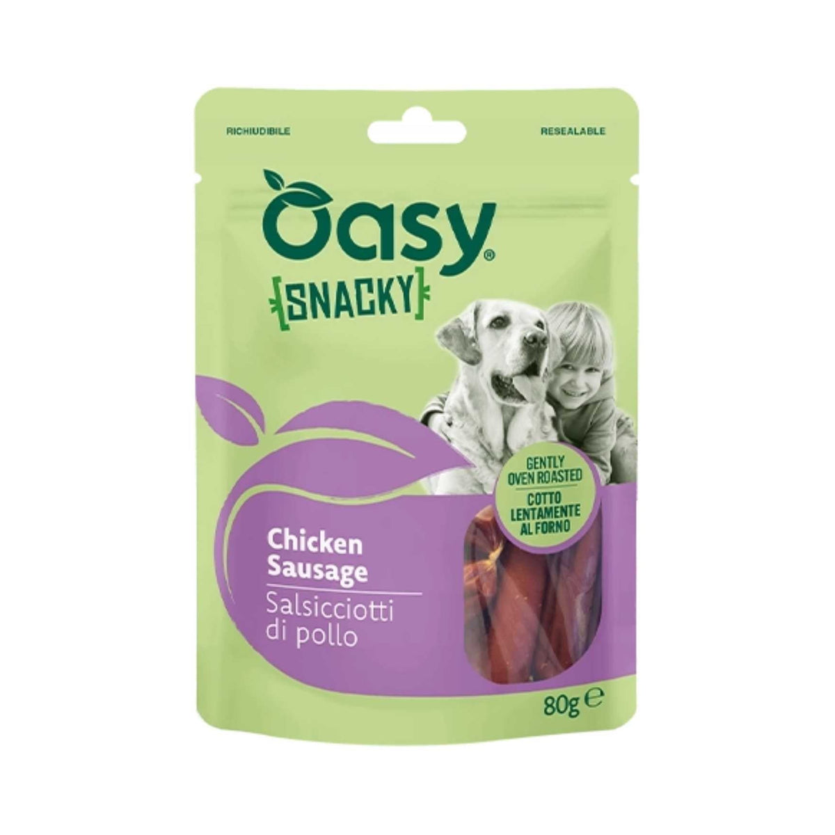 Oasy Cane Snacky 80 g Salsicciotti Di Pollo