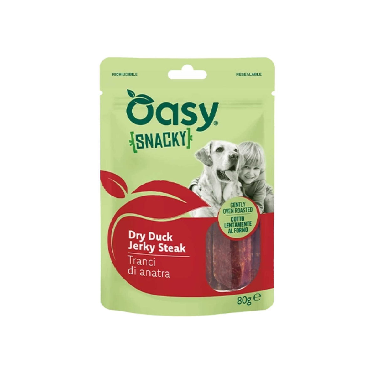Oasy Cane Snacky 80 g Tranci Di Anatra