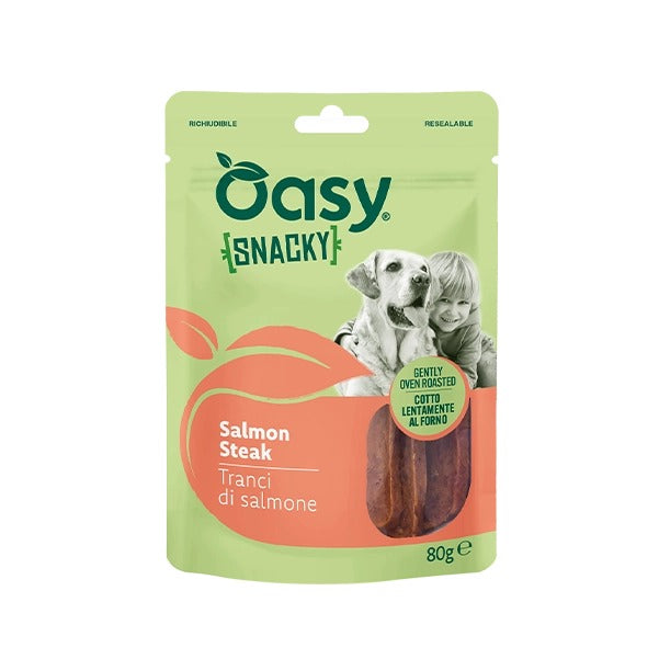 Oasy Cane Snacky 80 g Tranci Di Salmone