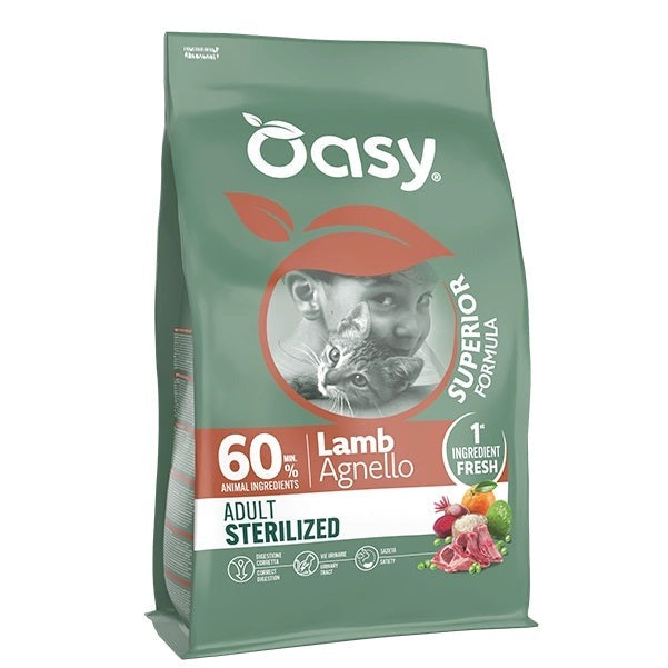Oasy Gatto Superior Adult Sterilized Agnello