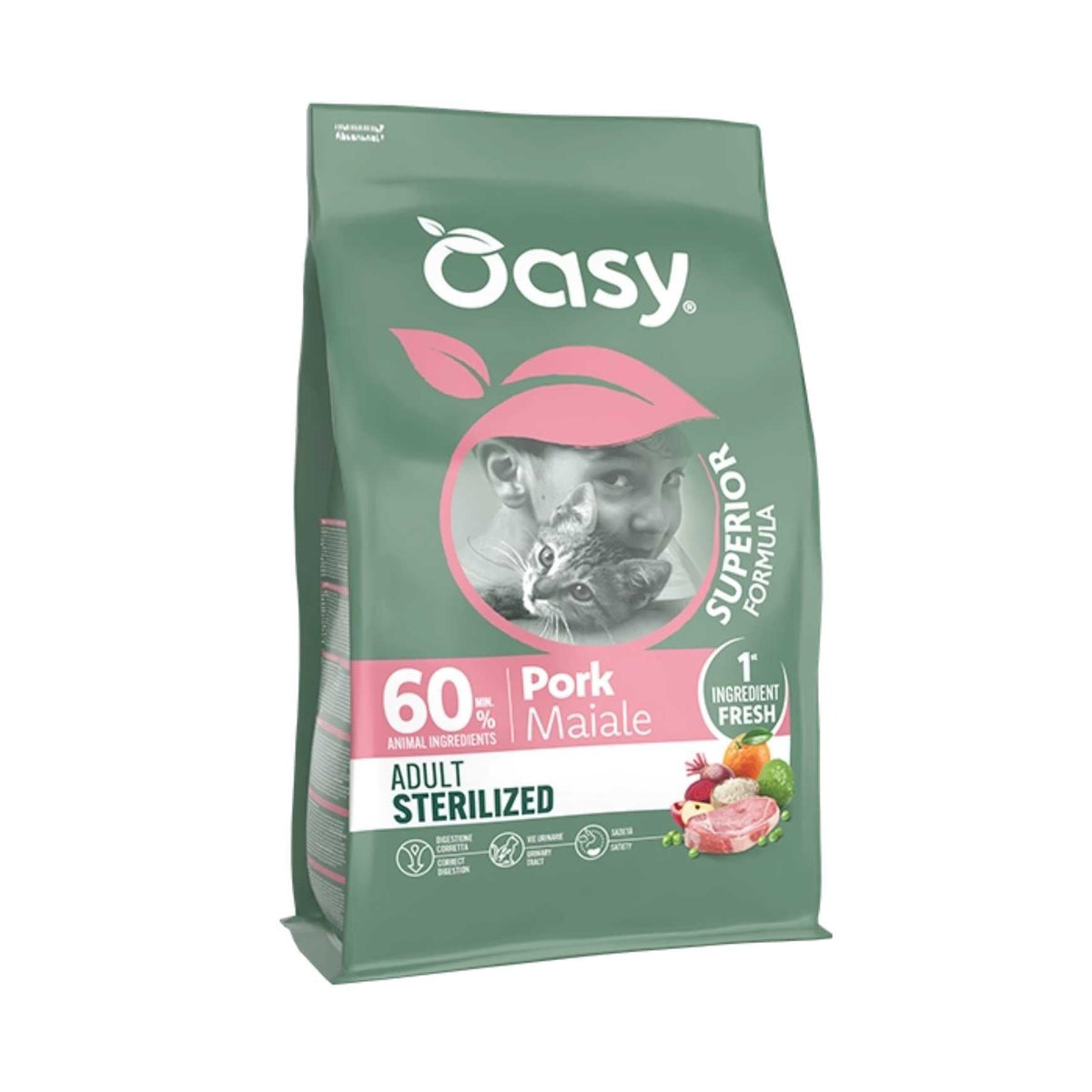 Oasy Gatto Superior Adult Sterilized Maiale