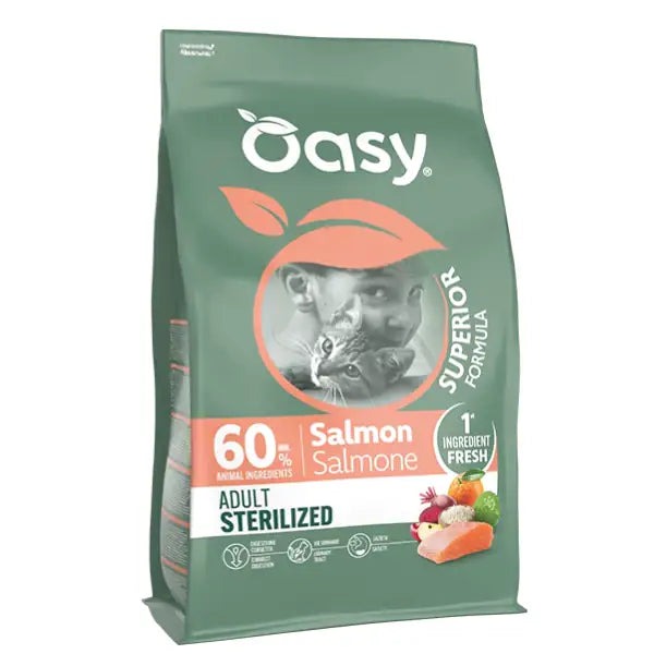 Oasy Gatto Superior Adult Sterilized Salmone 1,5 kg
