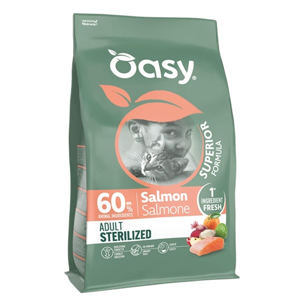 Oasy Gatto Superior Adult Sterilized Salmone 6 kg