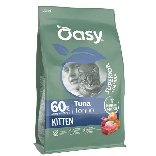 Oasy Gatto Superior Kitten Tonno 6 kg