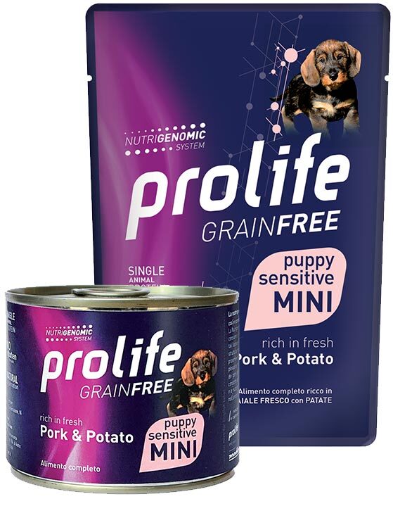 Prolife - Prolife Dog Sensitive Puppy Pork & Potato Mini – Busta 100G - Animalmania Store