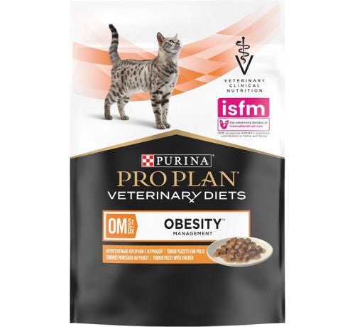 Purina Pro Plan - Purina Pro Plan Veterinary Diet Om Obesity Management Per Gatto Con Pollo Multipack 12X85Gr - Animalmania Store