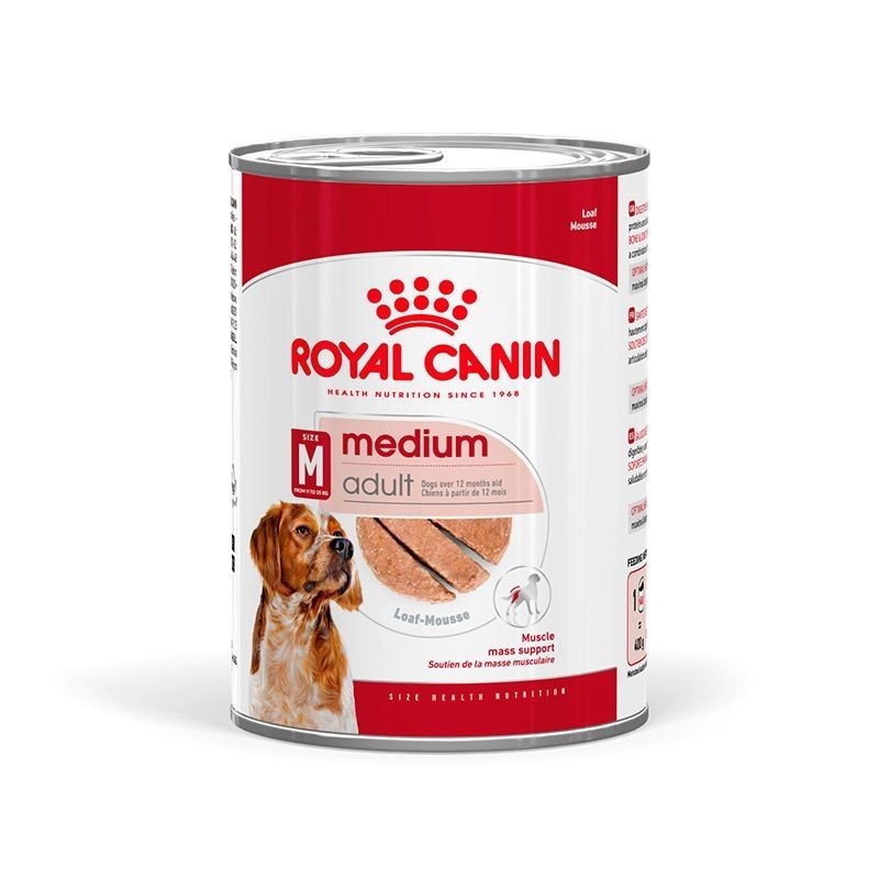 Royal canin - Royal Cane Adult Medium Patè Lattina 410gr - Animalmania Store