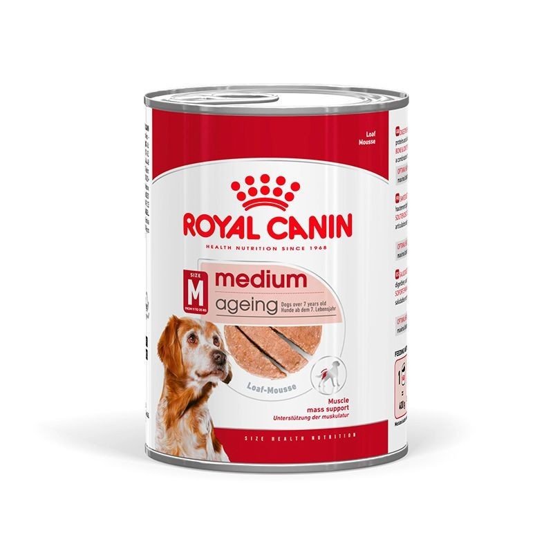 Royal canin - Royal Cane Aging 7+ Medium Patè Lattina 410gr - Animalmania Store