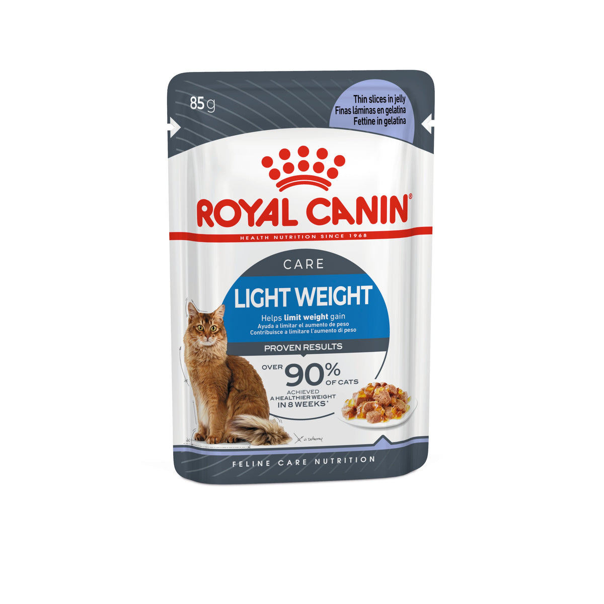 Royal Canin Light Weight Care in gelatina, bustina da 85 g, cibo umido per gatti adulti