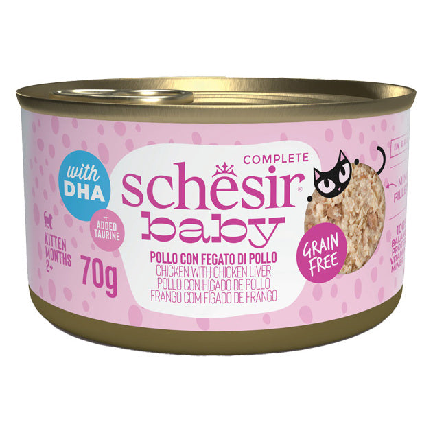 Schesir Gatto Baby Brodo Lattina 70 g Pollo con Fegato di Pollo