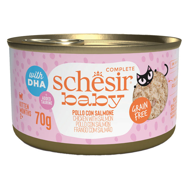 Schesir Gatto Baby Brodo Lattina 70 g Pollo con Salmone