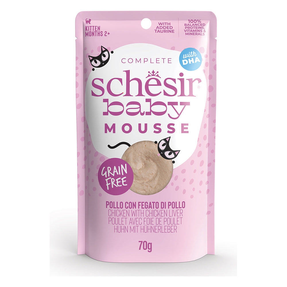 Schesir Gatto Baby Mousse Busta 70 g Pollo con Fegato di Pollo