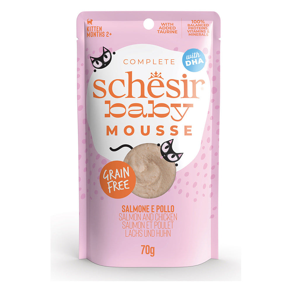 Schesir Gatto Baby Mousse Busta 70 g Salmone e Pollo